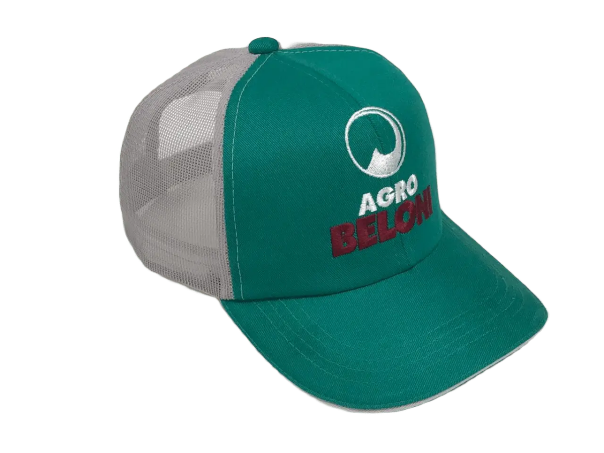 Gugalele 08 - Bone Modelo Americano, Brim, Telas Laterais e Traseiro, Bordado Frente, Aba com 04 costuras